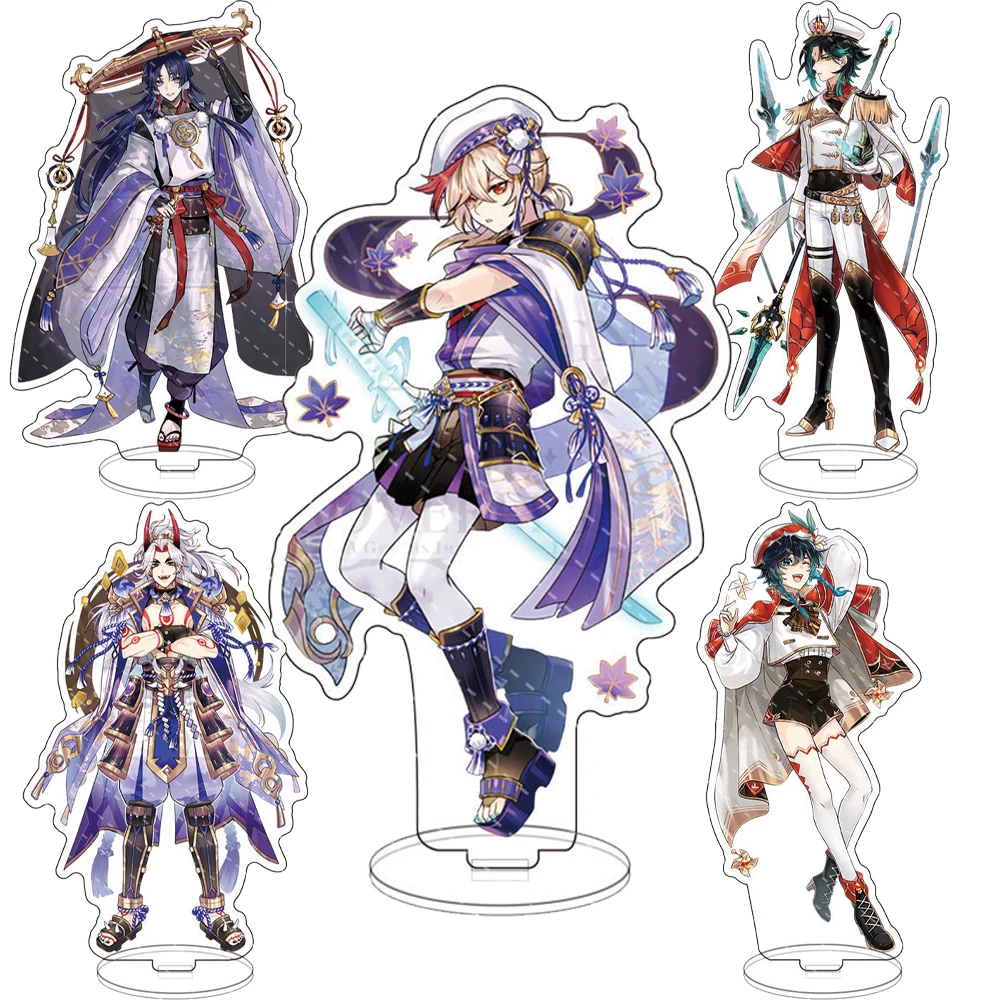 Подставка для игровой фигурки, акриловая фигурка Xiao Scaramouche Zhongli Hutao, модель для косплея, Настольная коллекция, реквизит