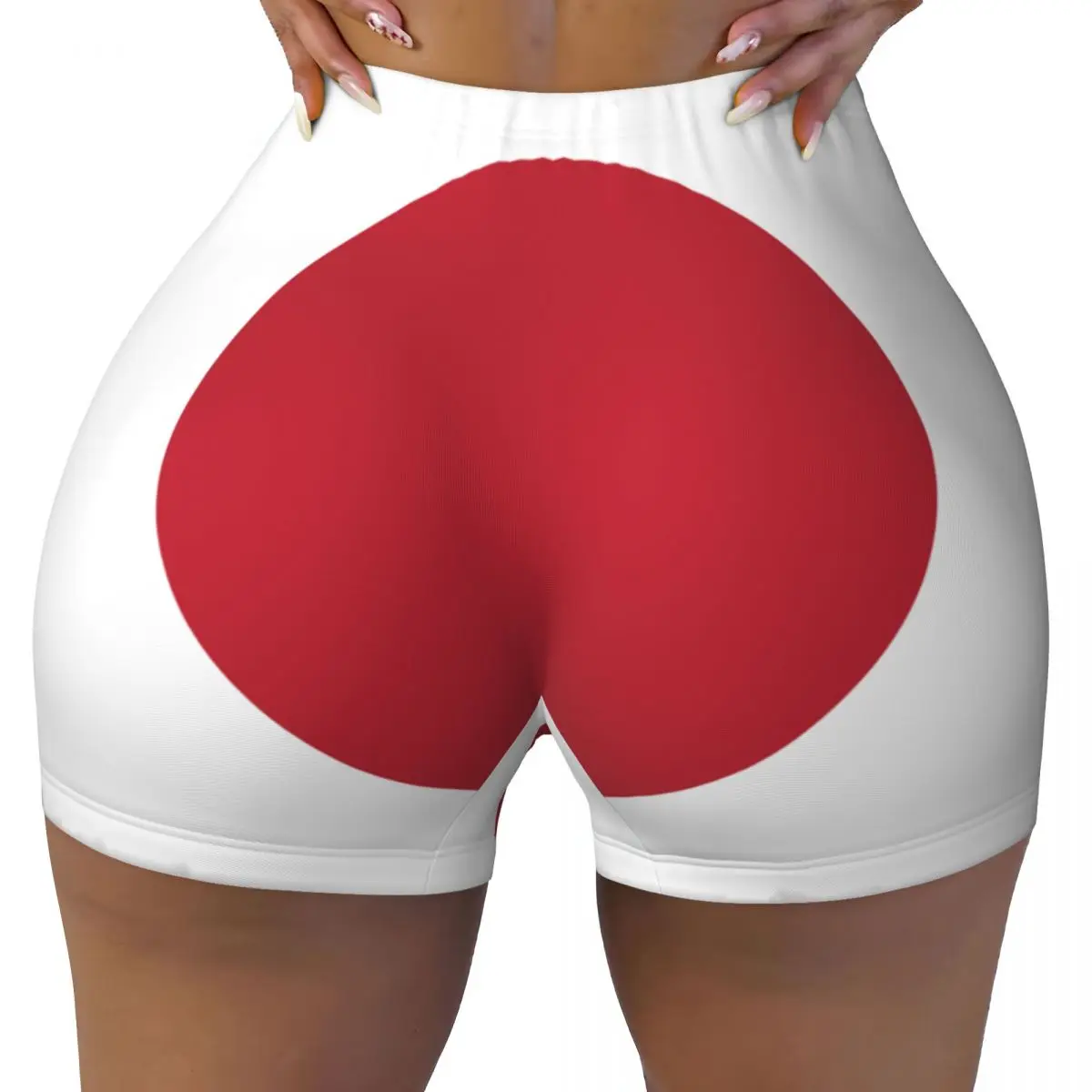 Sexy Tight Hip Sports Shorts Japan Flag Fitness Women's Comfortable Yoga Shorts