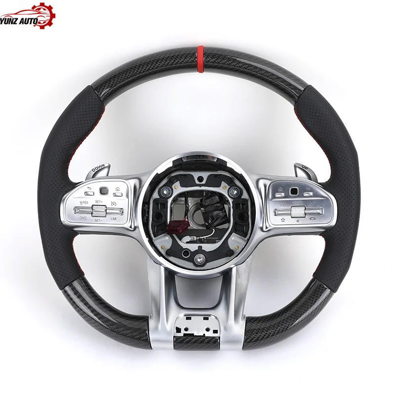 Nachrüstbares Upgrade-Lenkrad aus Leder und Carbon für G-Klasse W463 G63 W204 W205 W211 W212 W213 GLA X156 GLC X253 – Detail 1