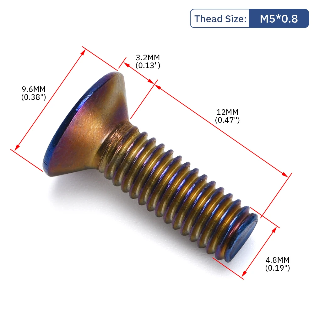 PQY - 6Pcs/Lot Burnt Titanium Steering Wheel Bolts Fit A Lot Of Steering Wheel Works Bell Boss Kit PQY-LS06CR-T