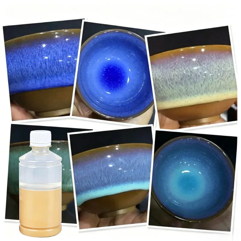 

300ML Jingdezhen Ceramic Glaze Flow Crackle Crystal Glaze DIY Pottery Underglaze Pigment Kiln Glaze for Handmade Craft Creation