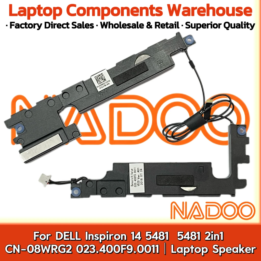 New Original Laptop Notebook Audio Speaker For DELL Inspiron 14 5481 5481 2in1  CN-08WRG2 023.400F9.0011 built-in horn audio view 3