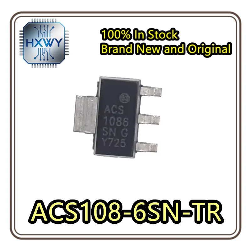 (5/20pcs) ACS108-6SN-TR    ACS1086SN  SOT-223 package  Best-seller  Brand new electronics  Fast dispatch