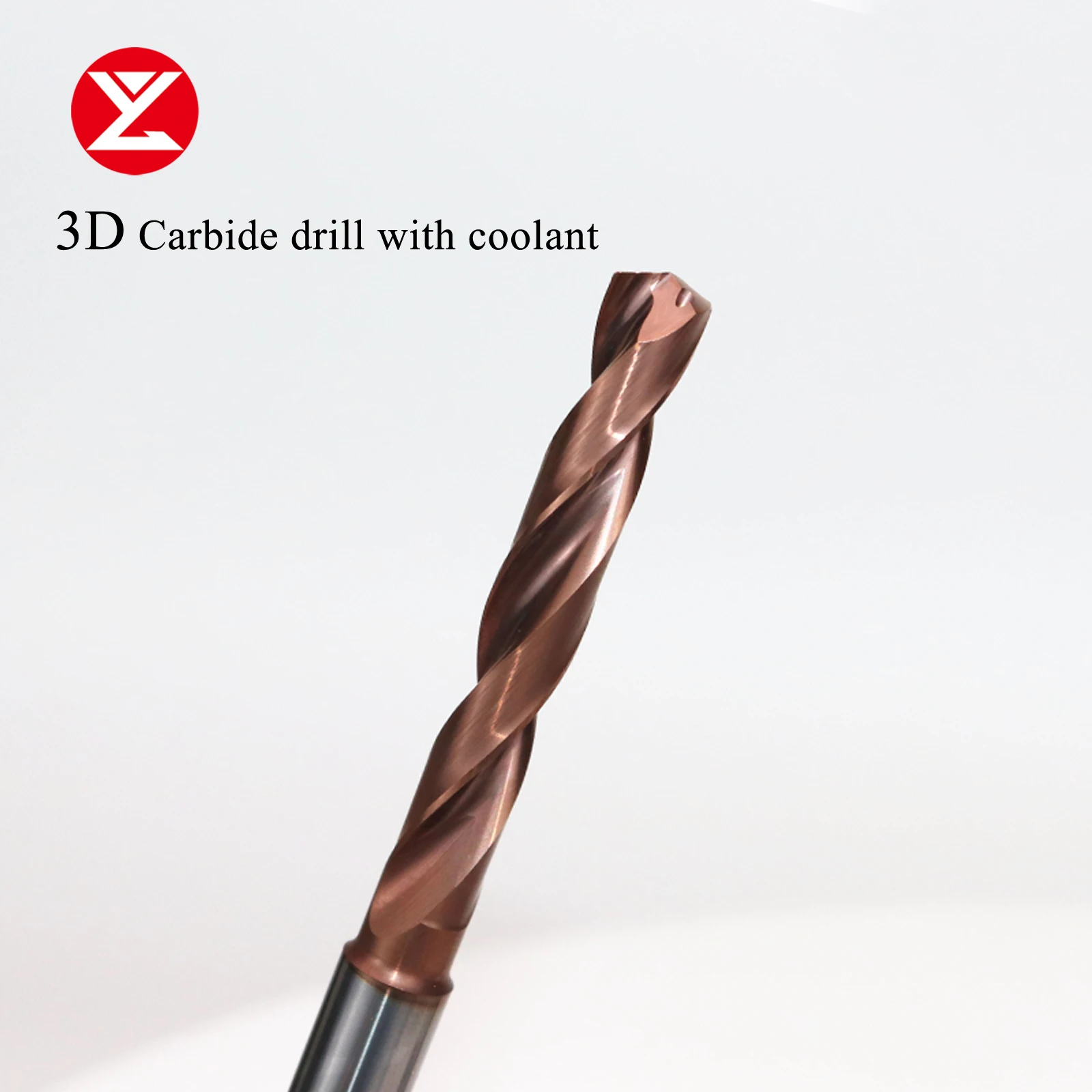CNC 3D Dia.3.4-20mm taladro de carburo sólido revestimiento DIN6535HA con broca de refrigerante amplia variedad de materiales aleación acero inoxidable