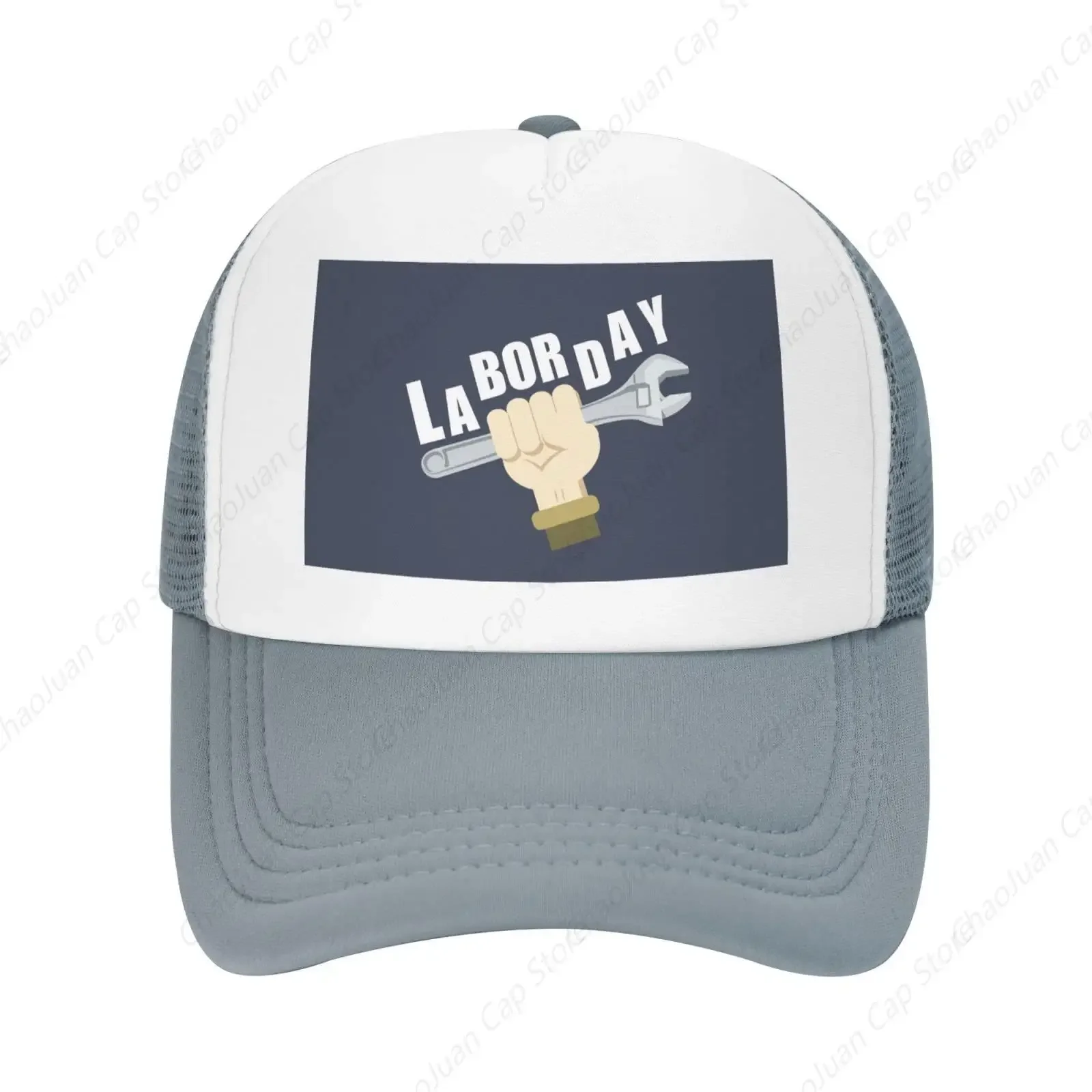 Happy Labor Day Hat for Men Women Baseball Cap Stylish Casquette Adjustable Dad Hats Gray