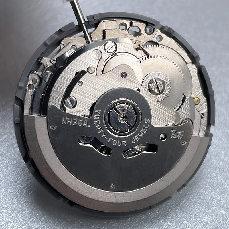 NH36 حركة ميكانيكية أوتوماتيكية عالية الدقة تقويم أبيض 24 جواهر تاريخ الساعة 3 قطع غيار ملحقات الساعة #5