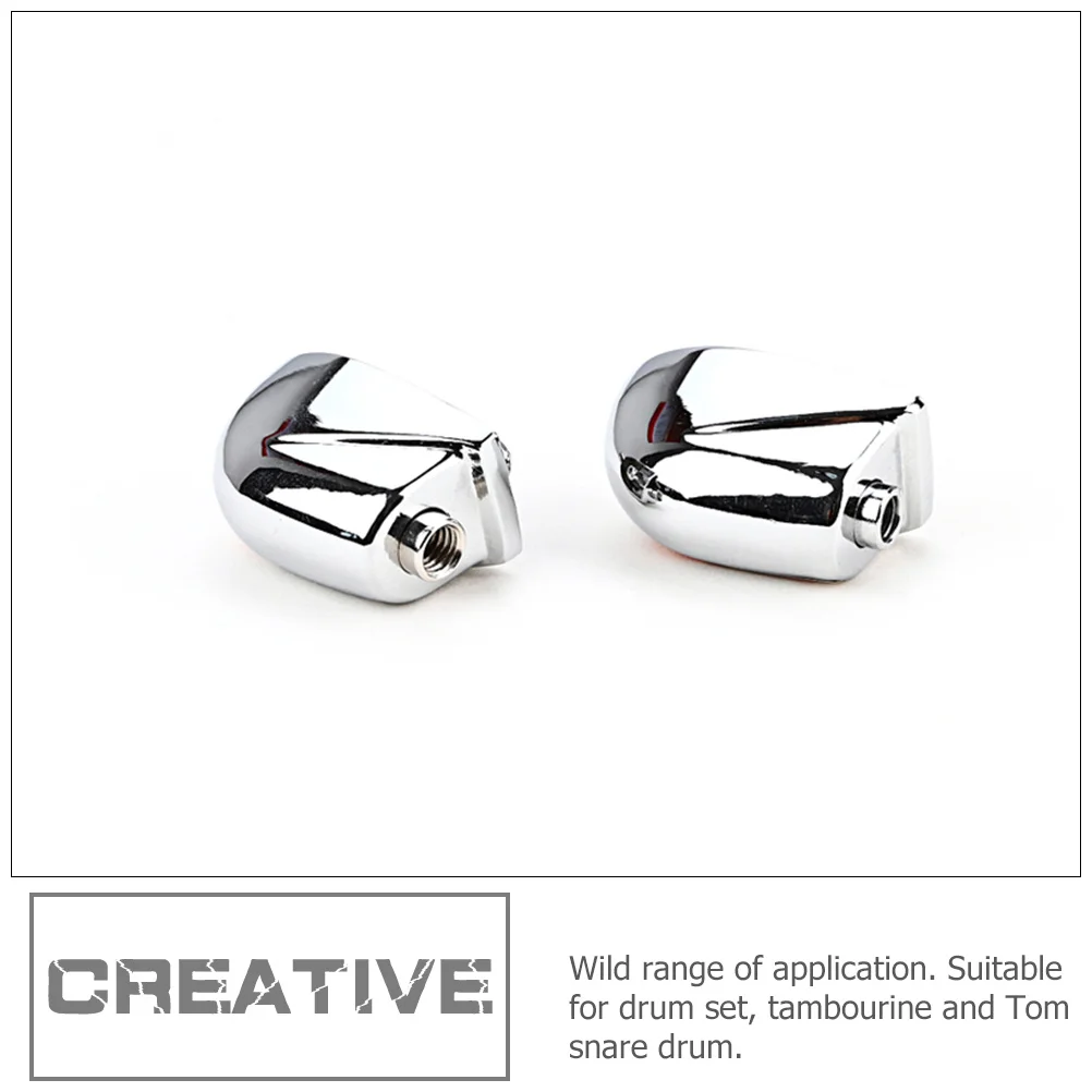 

2pcs Silver Metal Snare Lugs Durable Drum Set Parts Replacement Claw Hooks Instrument Supplies Drum Connectors