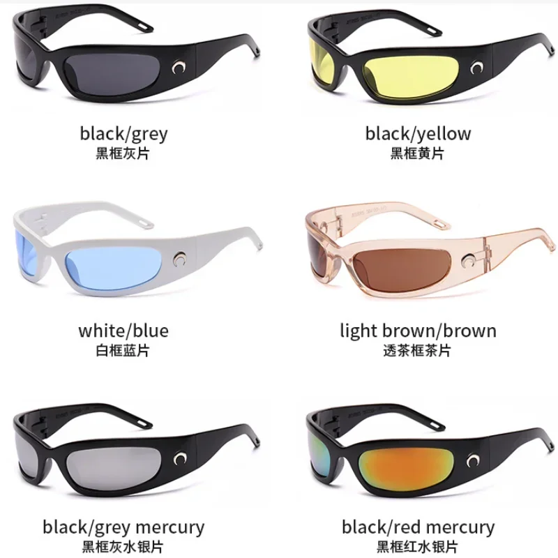 Moon Sun Glasses Man Outdoor Sports Cycling Sunglasses Uv400 Moon Rectangular Sunglasses Cycling Sunglasses