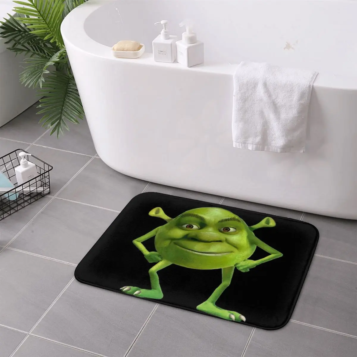 Shrek Meme Face - Shrek Wazowski Non-slip Doormat Floor Mat Carpet Rug for Kitchen Entrance Bathroom Living room Footpad Mats