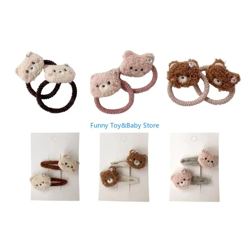

1 Pair Animal Shaped Baby Hairpin Elastic Hair Band For Girls Toddler Gift C90B