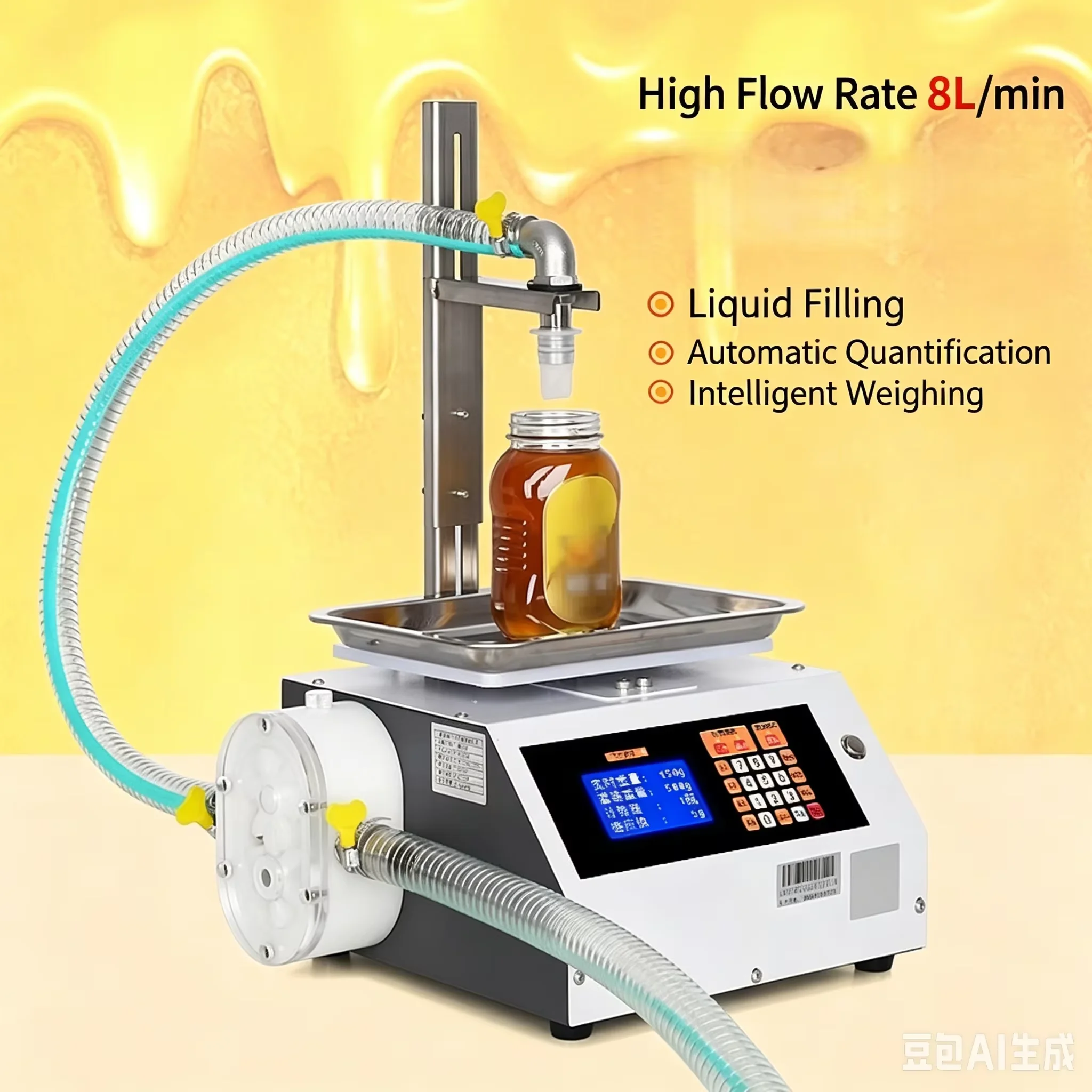 Automatic Weighing Honey Filling Machine Quantitative Viscous Liquid Dispenser for Laundry Detergent Edible Oil Syrup Sesame Pas