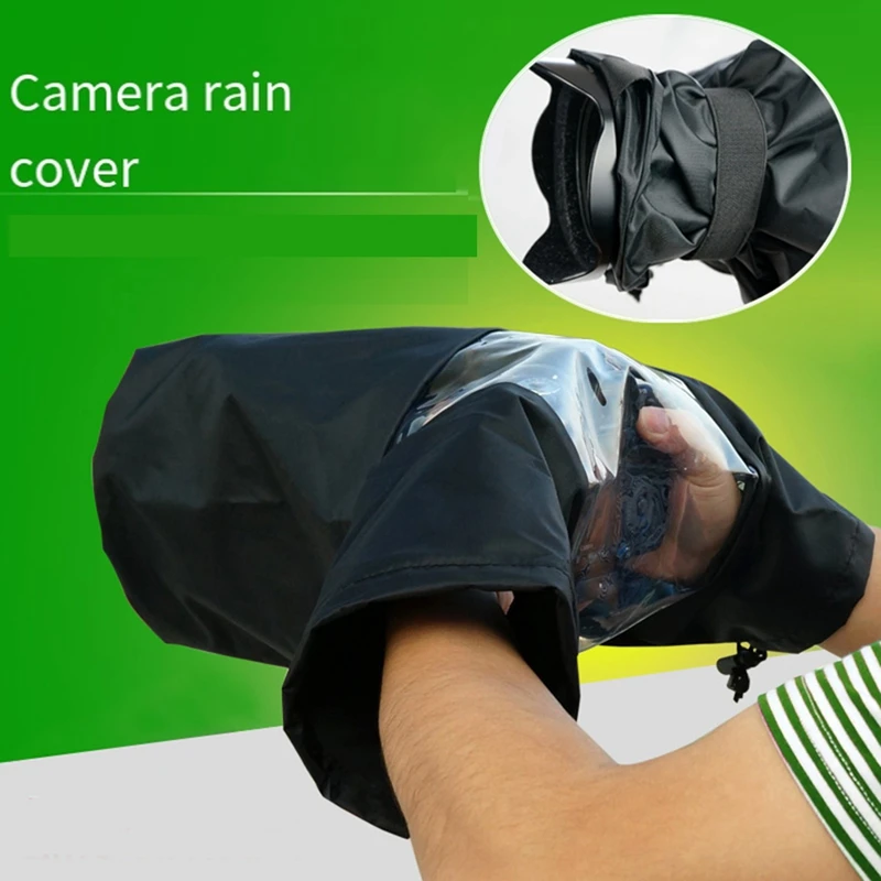 Camera Rain Cover Rain Shade Waterproof Raincoat Black Portable For Canon Nikon Sony Olympus