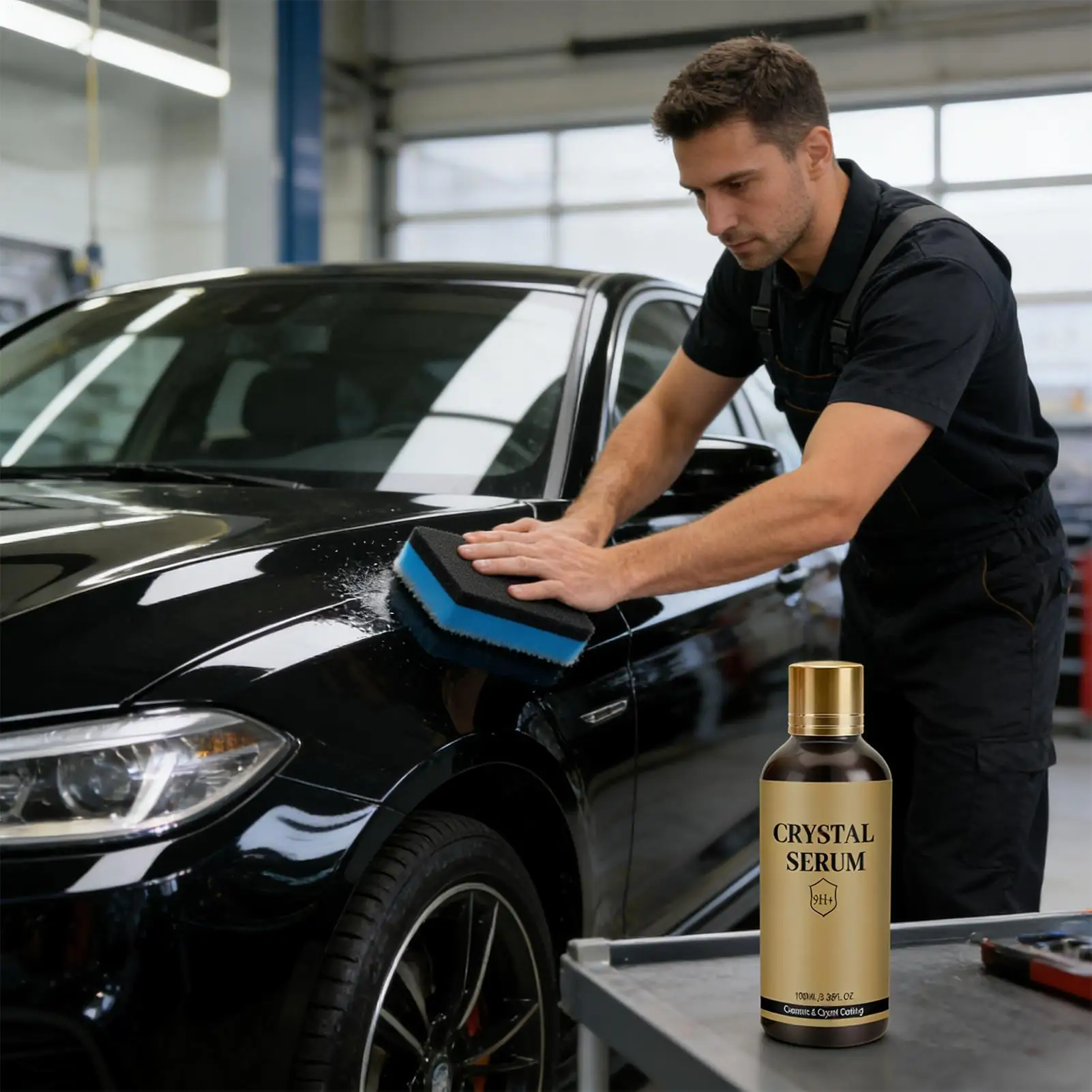Car Coating Agent 100ml Cleaning Liquid With Sponge Car Paint Protection Liquid for Vehicles Trailer RV Automotive Sedan Pickup