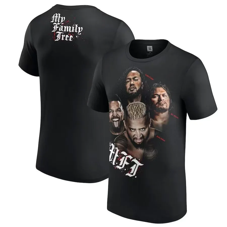 2025 New WWE American Nightmare Cody Rhodes Wrestling Cotton Round Neck T-shirt Short Sleeve Breathable Outdoor Men's Colting