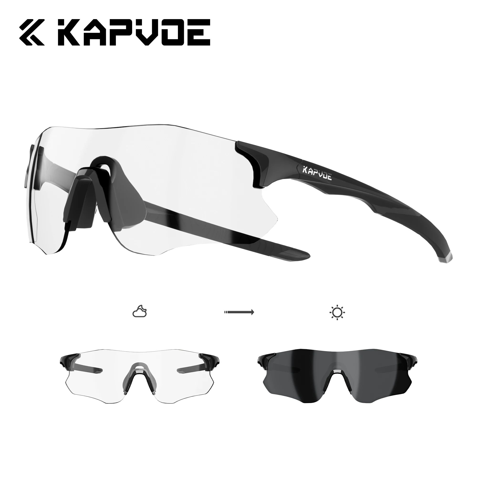 

Kapvoe фотохромные солнцезащитные очки для бега легкие спортивные очки для мужчин марафонские велосипедные очки для горного велосипеда красные