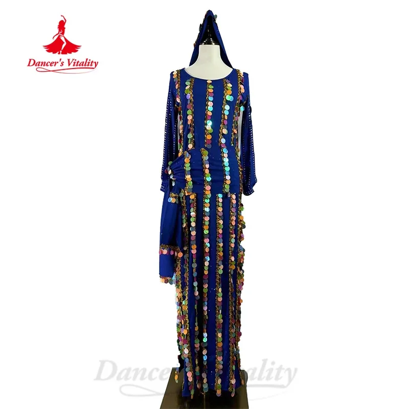 Belly Dancing Clothing for Women Customized Loose and Elegant Sequin Robe Adult and Children Oriental Dance Performance Costumes