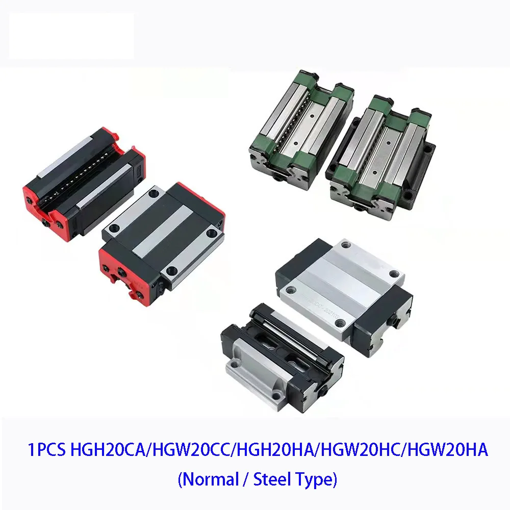 

1PCS HGH20CA HGW20CC HGH20HA HGW20HC Sliding Block Steel Cage Carriage HGR20 Linear Guide Width 20mm Rail CNC Milling Router