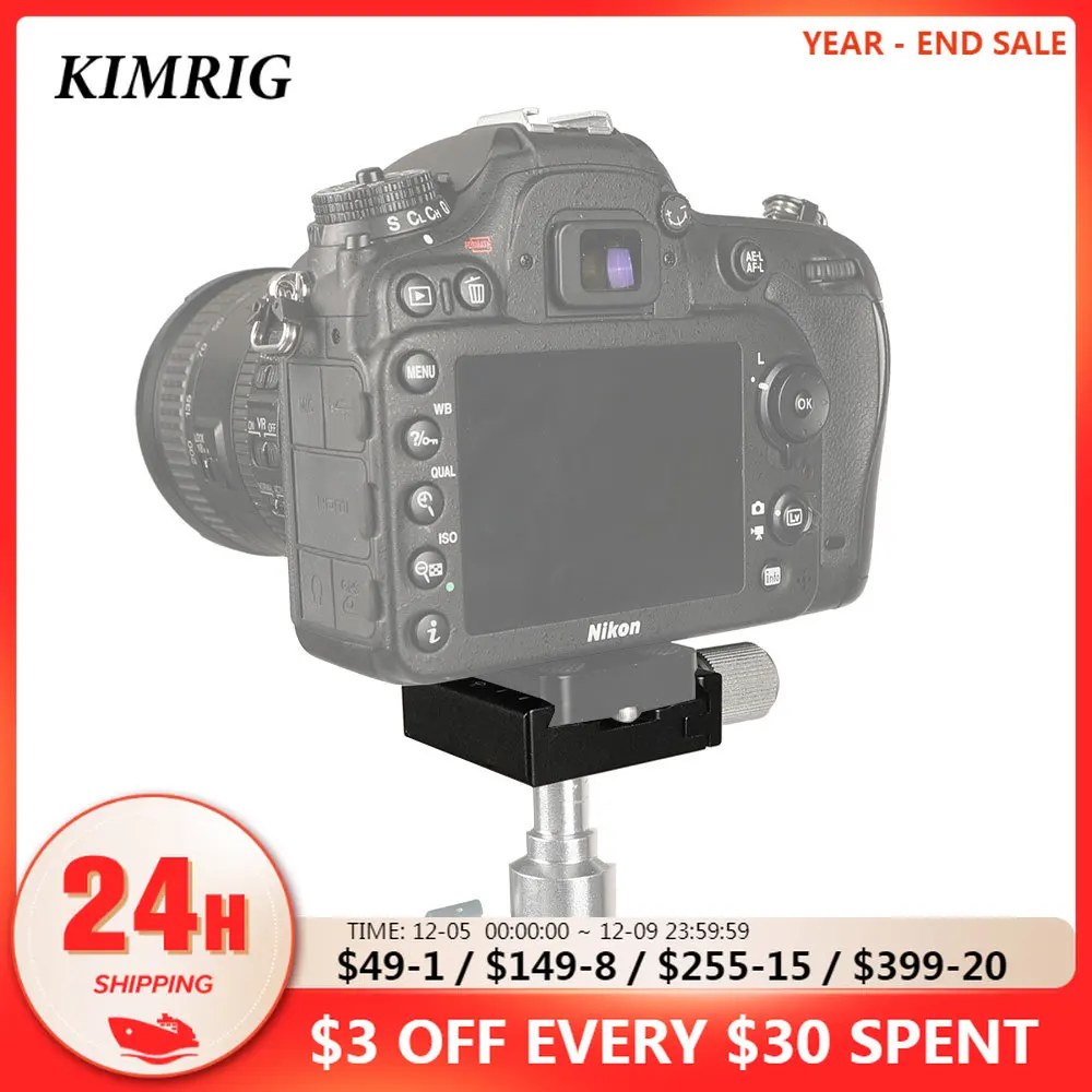 

KIMRIG 50mm Camera Clamp Quick Release Base Plate Adapter Mount General Clamp Quick Clip Slide Clamp For Dslr Camera Tripod