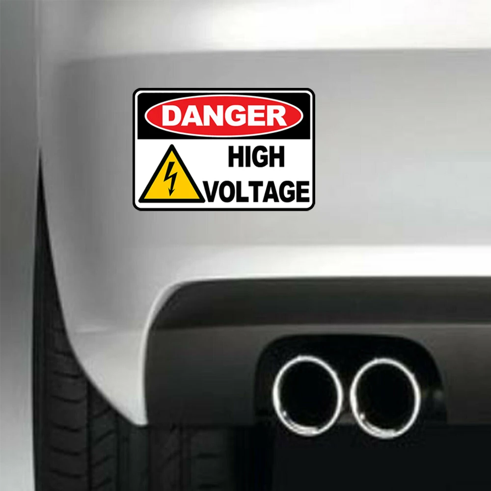 12.7 سنتيمتر تحذير واسعة الجهد العالي سيارة ملصق و ملصق مائي للنوافذ والسيارات وسيارات الدفع الرباعي والشاحنات 2 قطعة #4