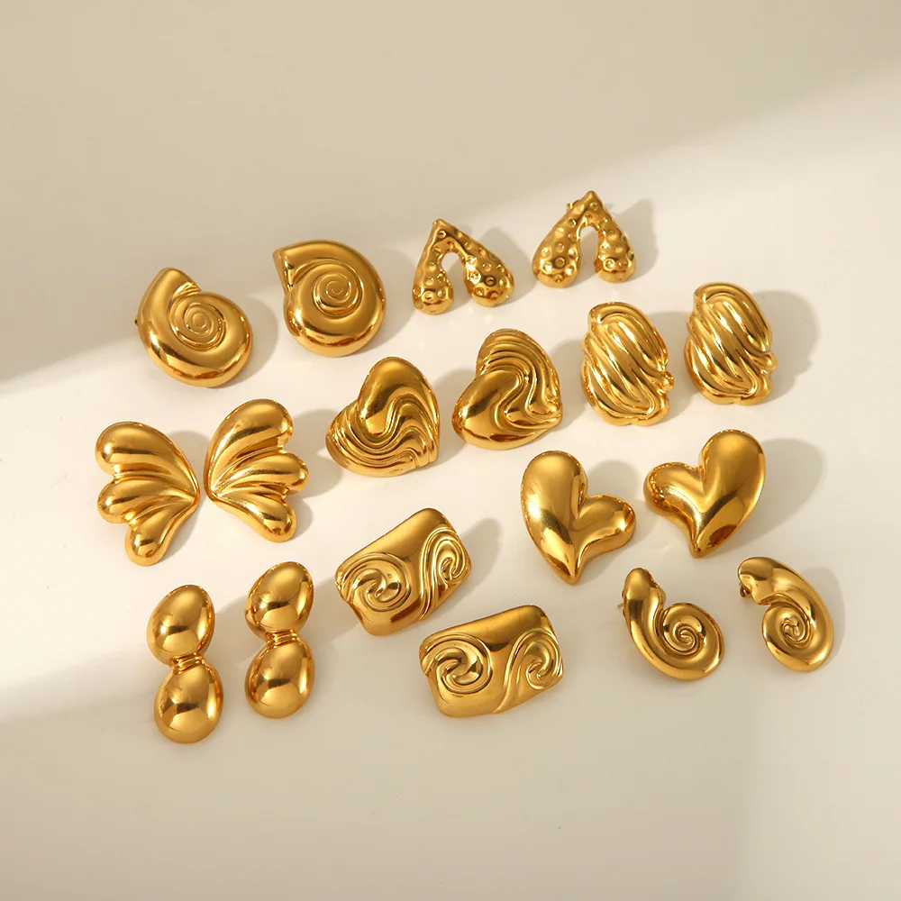 يوري مقاوم للماء الفولاذ المقاوم للصدأ معدن هندسي غير عادي قطرة استرخى أقراط منع الحساسية بيان مجوهرات مقاوم للماء