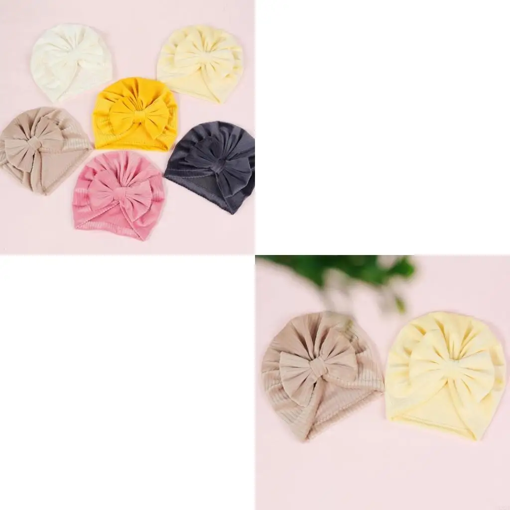 

Fashionable Infant Turban Hat Solid Color Bonnet Headwear Lovely Baby 425F