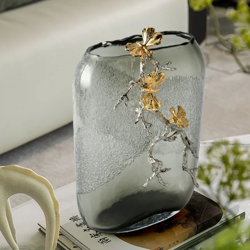 Zml glass vase decorations - living room floral arrangements, hydroponic & water-grown greenery, entryway & tv cabinet ornaments