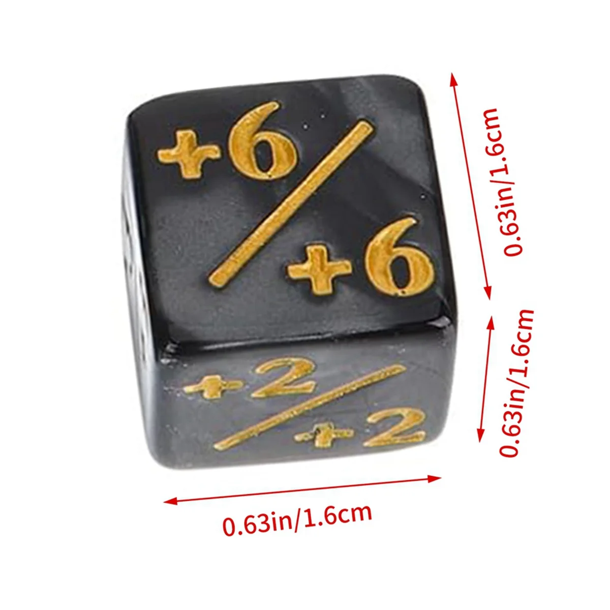 A71P 24 stücke Würfel Zählen Tokens Acryl Würfel Quadrate Positive Negative Würfel Karte Spiel Zubehör Kinder Lernen Spielzeug Schwarz