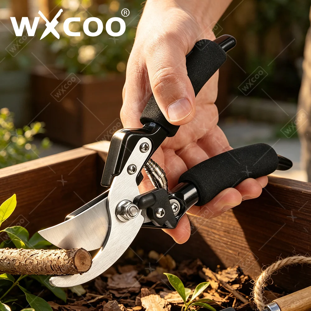 Gardening Shears Professional Pruning Branches Fruit Tree Flowers Non Slip Handle Household Stainless Steel Shears Pruning Tools