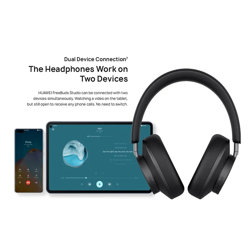 Huawei freebuds หูฟัง5.2บลูทูธสตูดิโอ, หูฟังไร้สายตัดเสียงรบกวนครอบหู TWS HI-FI ANC พร้อมไมโครโฟน