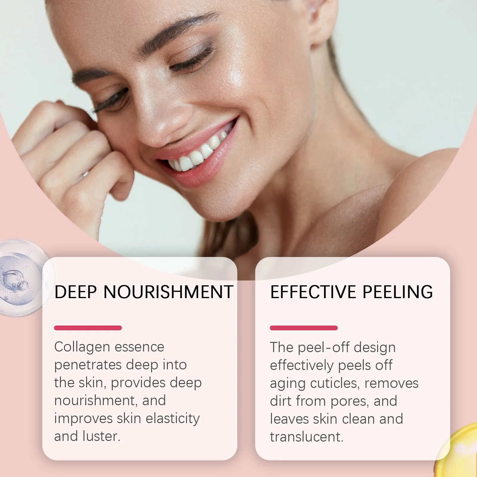 75ml Collagen Mask Baby Collagen Glow Mask Collagen Peel Off Mask Korean Face Mask Make Glowy Skin Skin Elasticity Firming Wrink image 6