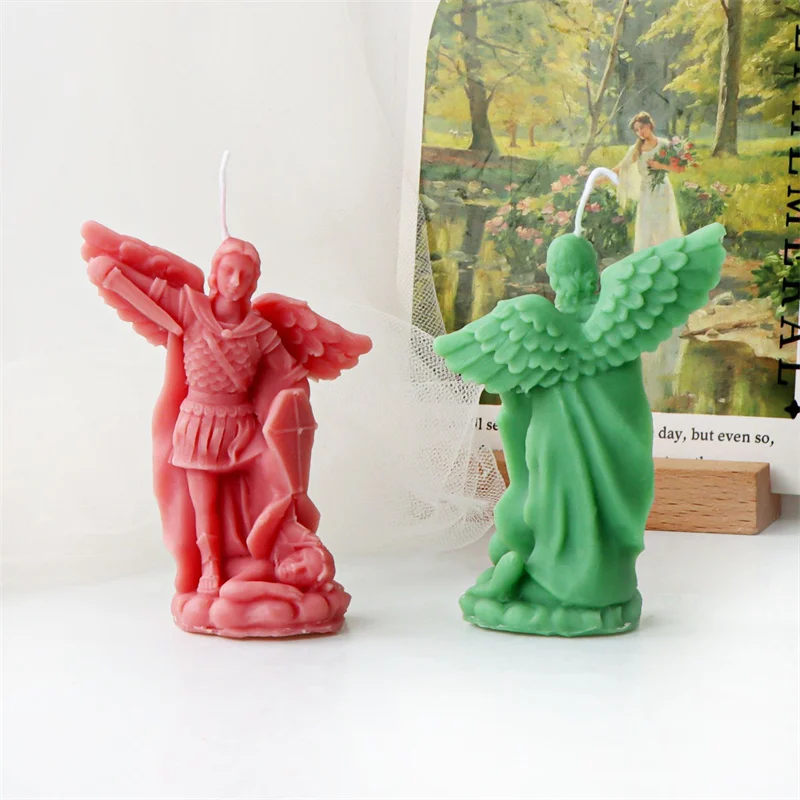 Molde de silicona de vela de espadachín antiguo 3D, suministros de fabricación de velas de jabón aromático de retrato DIY, molde de yeso de resina, regalos, decoración del hogar