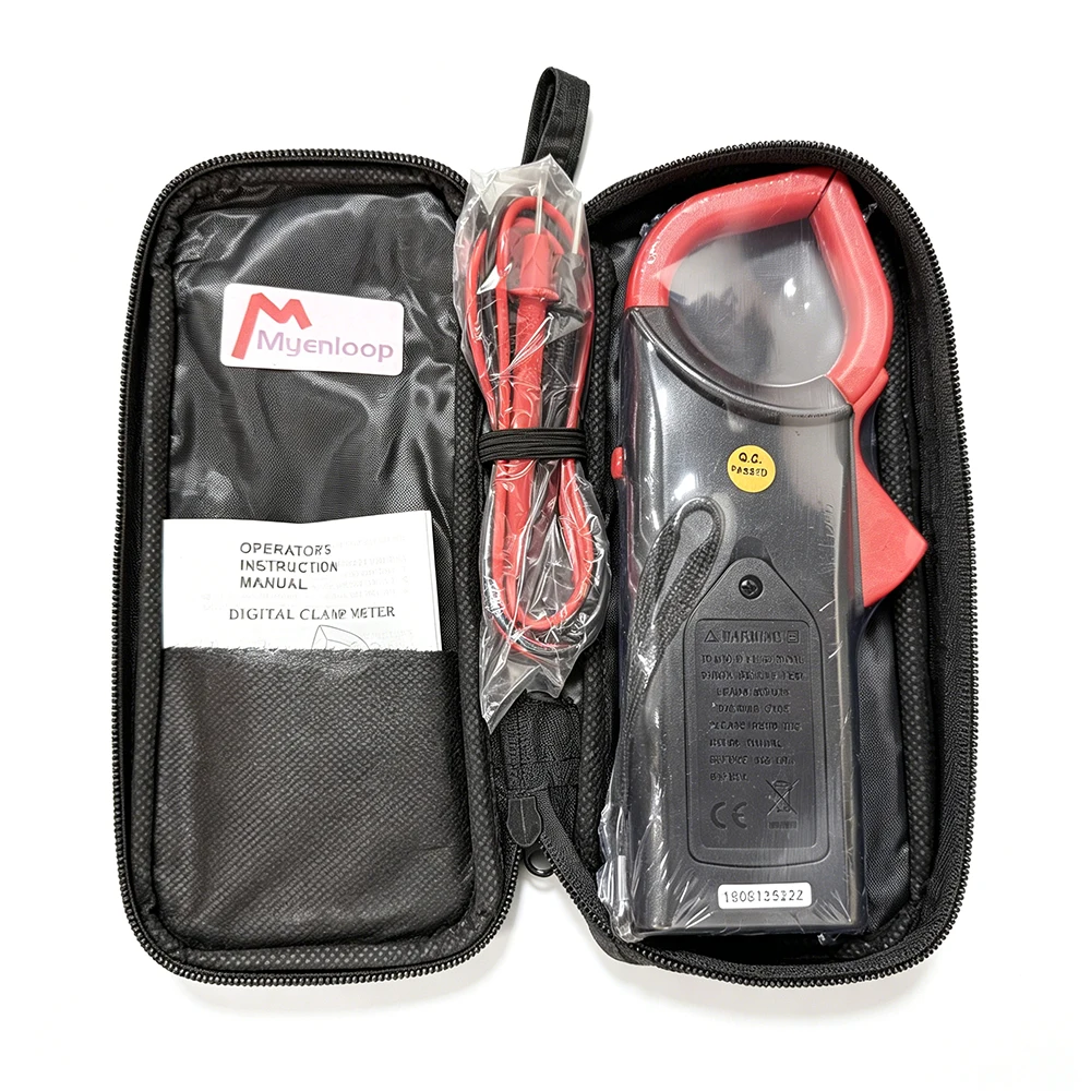 Myenloop 26B Digital Clamp Meter Multimeter with Test Leads & Storage Case AC/DC Voltage Current Tester for Electrical Testing view 3