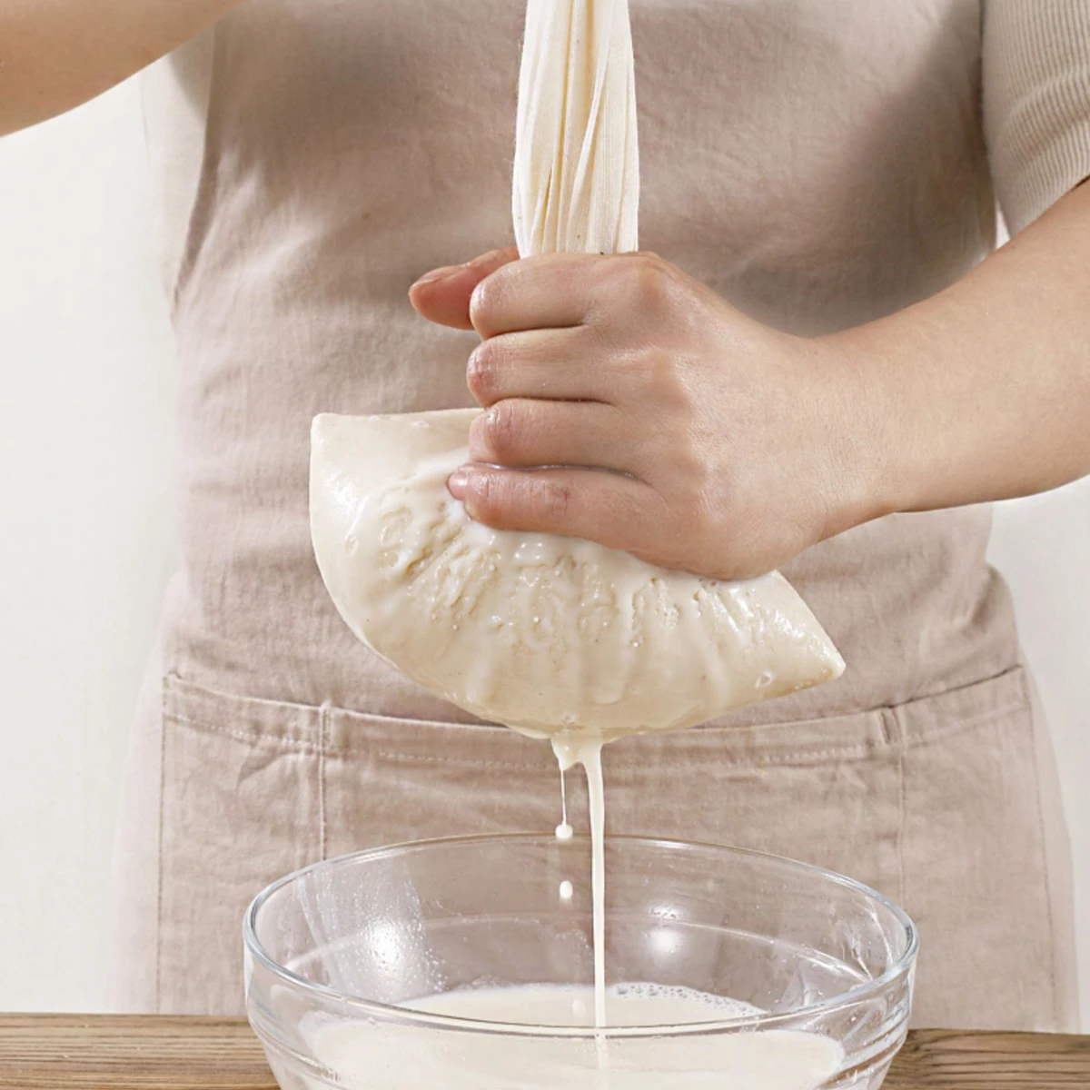 Sacchetti di latte di noci riutilizzabili filtri sacchetto di garza di cotone naturale non sbiancato cibo formaggio Yogurt filtro cucina filtro a rete Fine