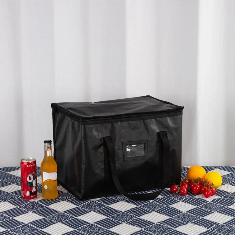 Large Capacity Insulated Lunch Bag with Woven Film, Ideal for Keeping Food Hot Or Cold on the Go