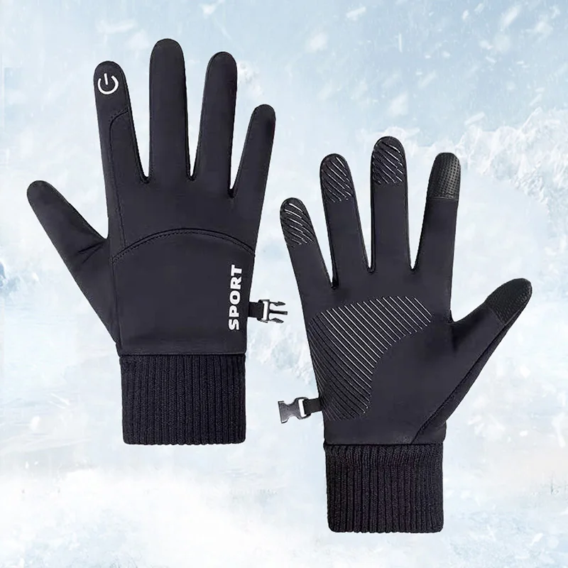 Gants en polaire imperméables et coupe-vent pour l'hiver 2026, avec écran tactile, pour le cyclisme, les sports de plein air, la course à pied, la moto et le ski