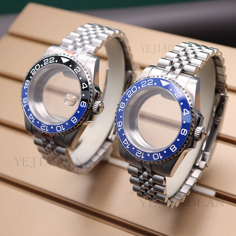 40mm Men's Watch Case Bracelet Wristband Parts For Seiko nh34 nh35 nh36/38 Eta 2824 Miyota 8215 Movement 28.5mm Dial Gmt Master