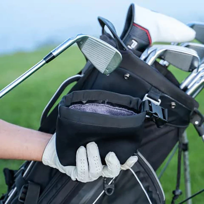 Easy-Clean Waterproof Golf Scrub Bag: Portable and DetachableEnhance Club Performance On-The-Go-Essential Accessory for Golfers