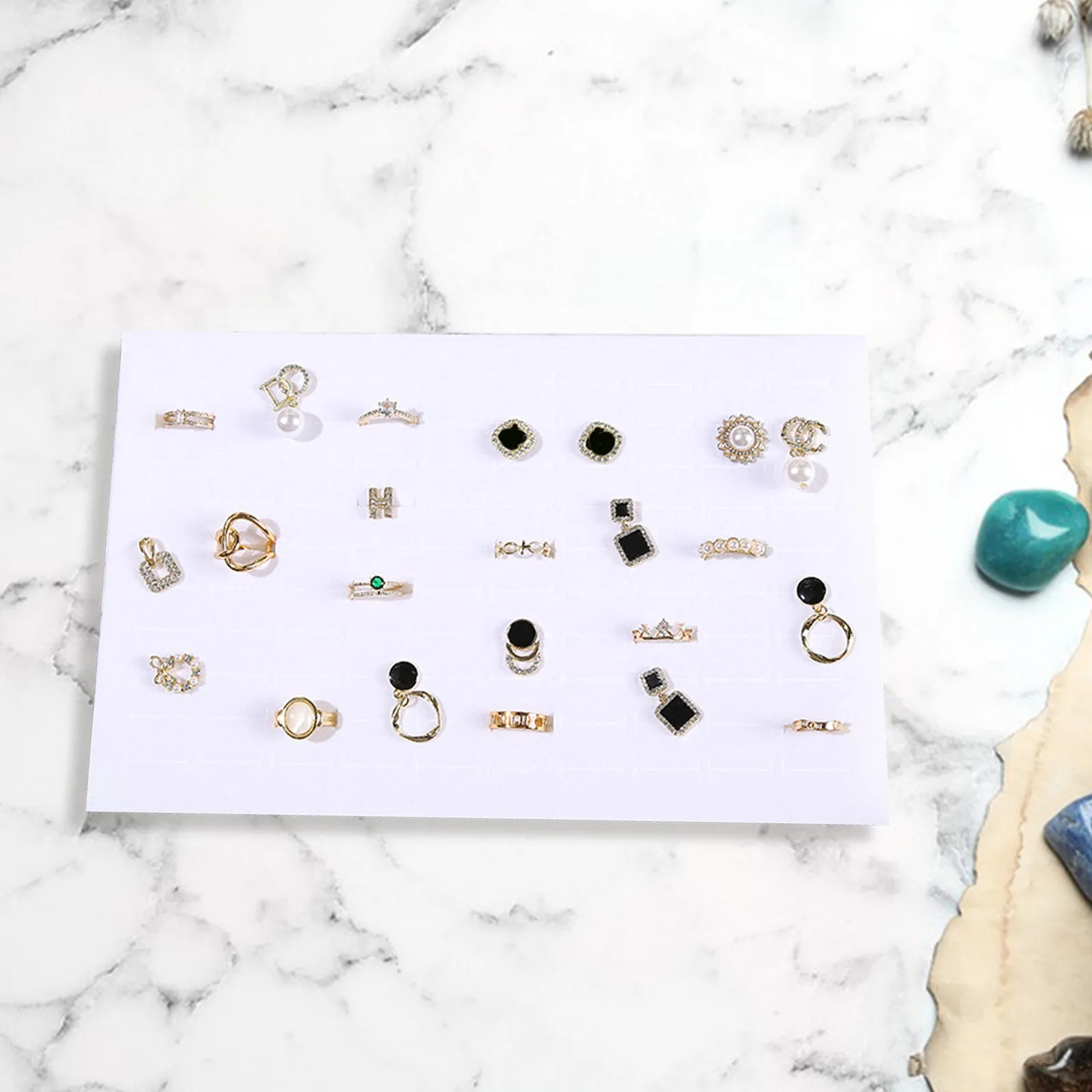 

8Pcs Jewelry Storage Box Inserts Earring Ring Display Sponge Pads Organizer Case Insert Tray Ring Boxes Insert