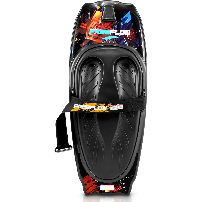 Thunder Wave Kneeboard - Dual Color Design in Black/Red with Strap & Hook | Versatile Water Sports Board for Boating