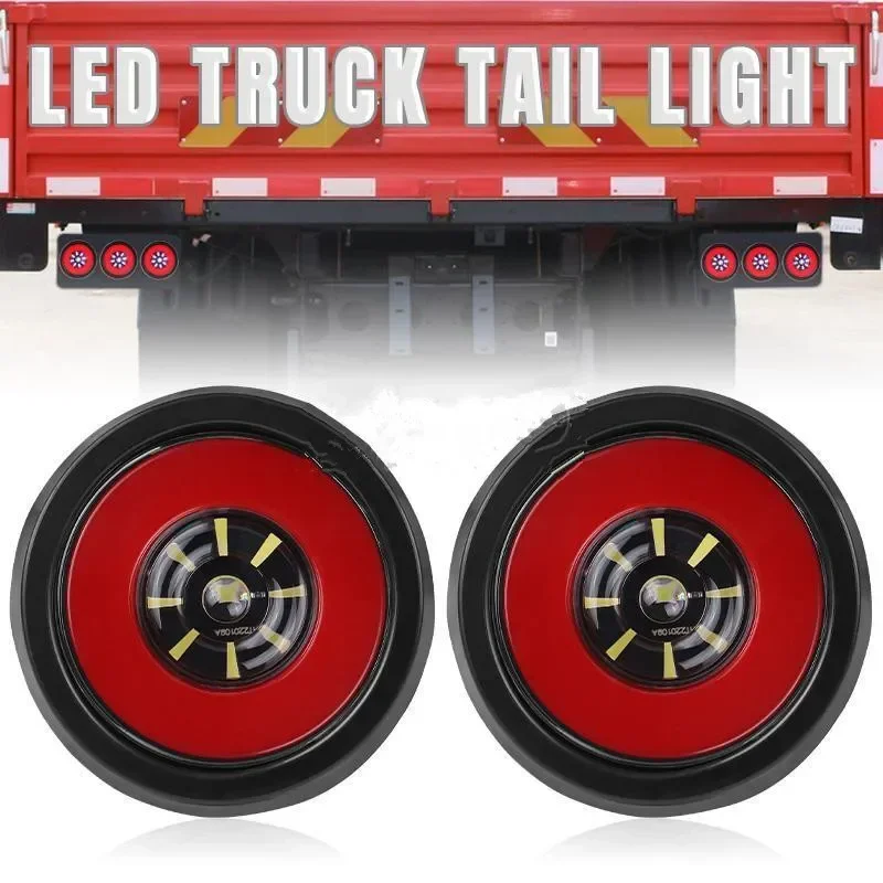 

2PCS Truck LED Rear Tail Side Marker Indicators light Truck Brake Tail Lights 24V Car Signal Warning Marker Tailights Red White