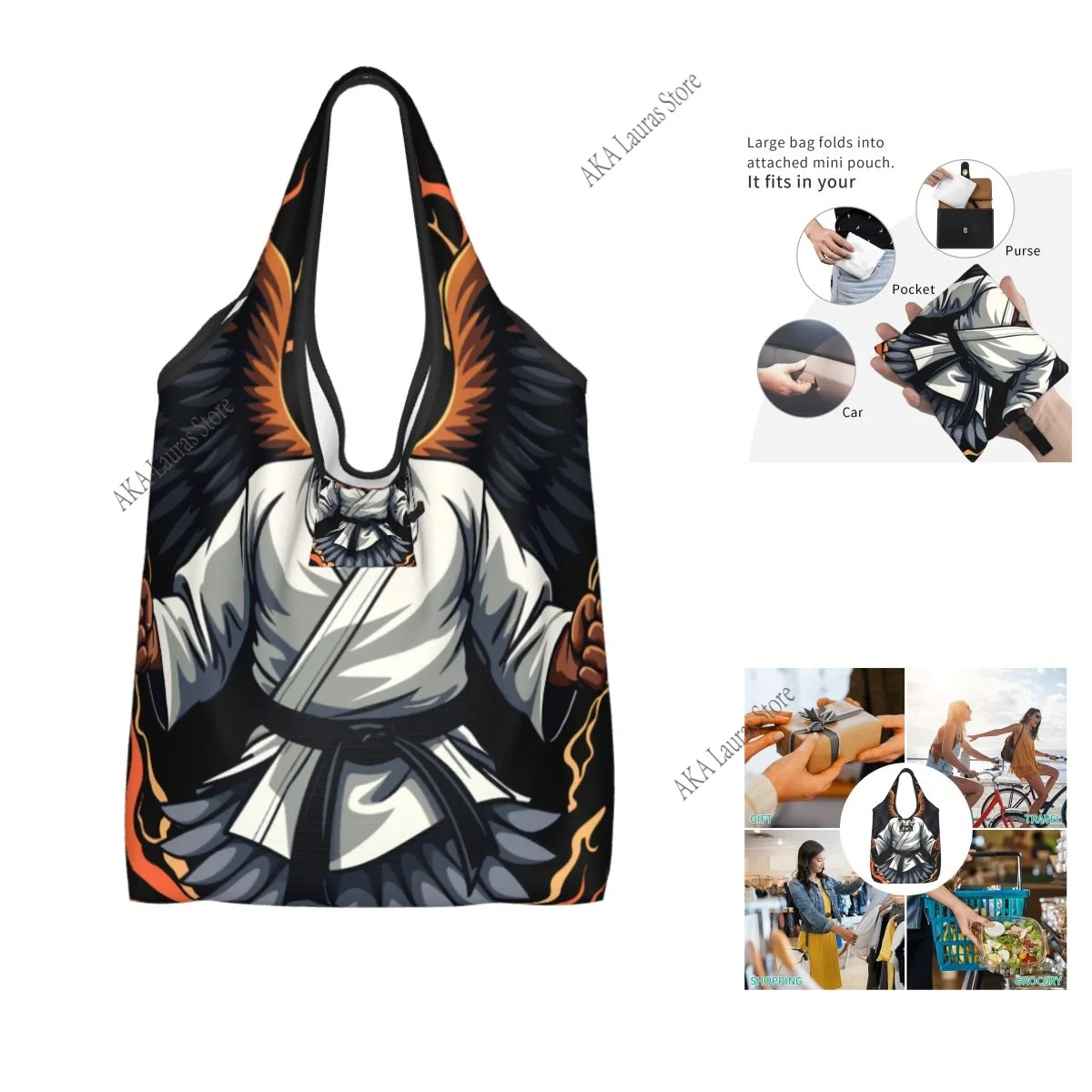 

Сумки для покупок женские портативные сумки-тоут для покупок из белоголового орлана большой емкости