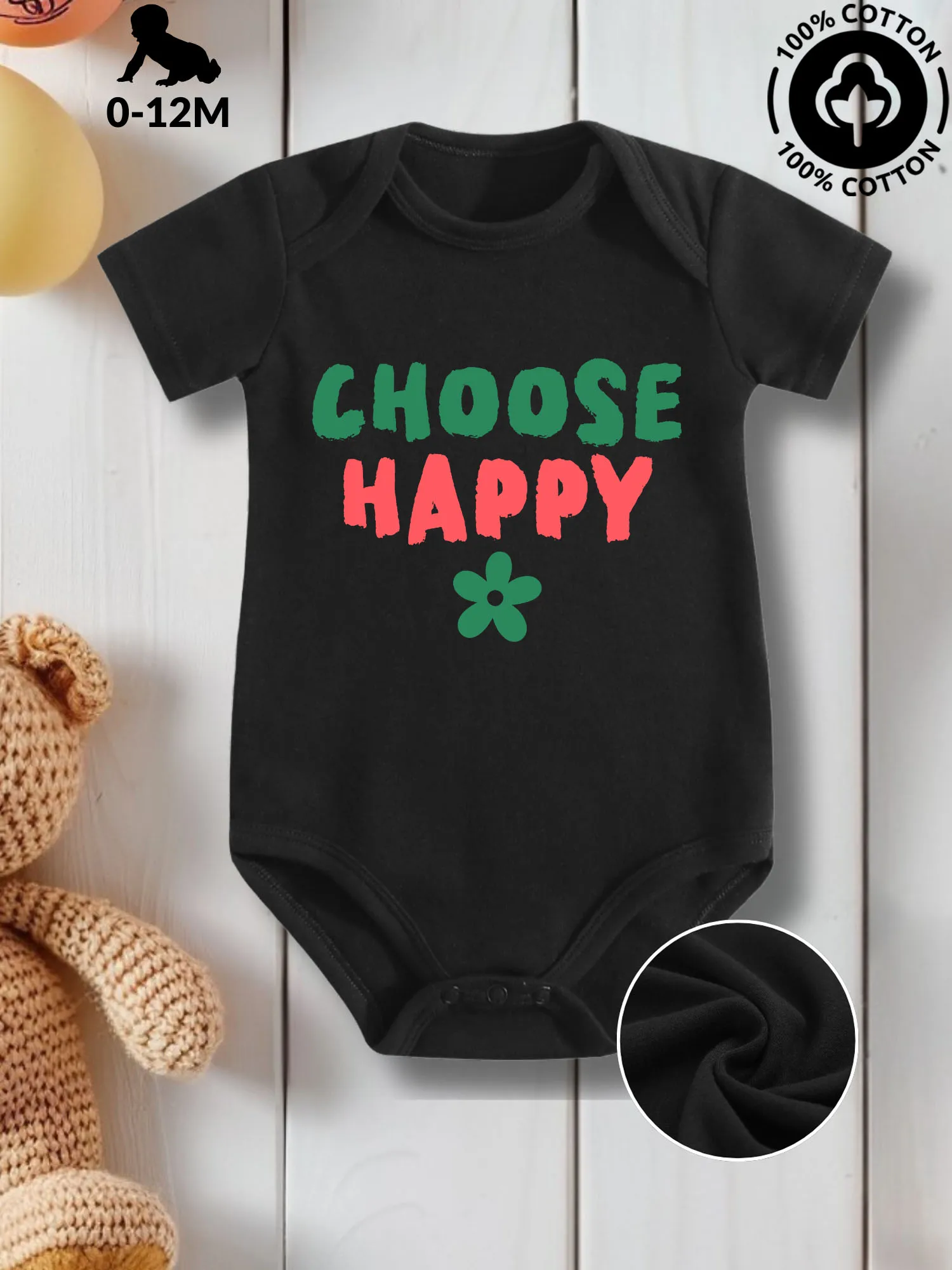 

Выберите комбинезон для ползания Happy Unisex, из чистого хлопка, для ухода за кожей, всесезонный, черный боди 190GSM