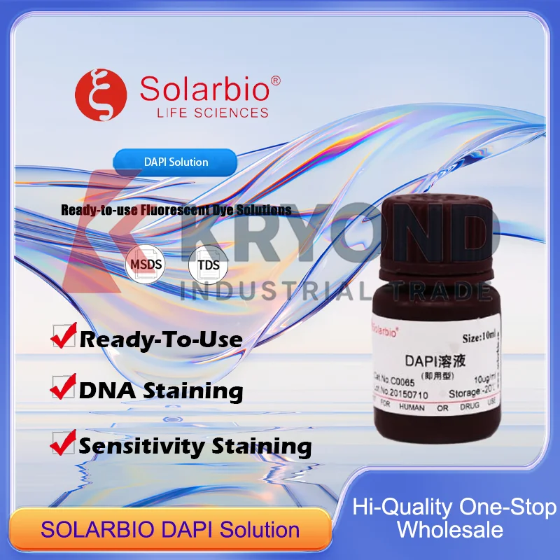 

SOLARBIO DAPI Solution Ready-to-Use for DNA Staining in Fluorescence Microscopy Original Product