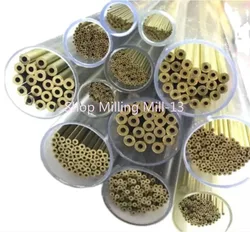 100pcs Brass Tube OD0.4-1.0mm L=500mm Electrical Discharge Piercing Brass Electrode Pipe, Single Hole Drill EDM Tube