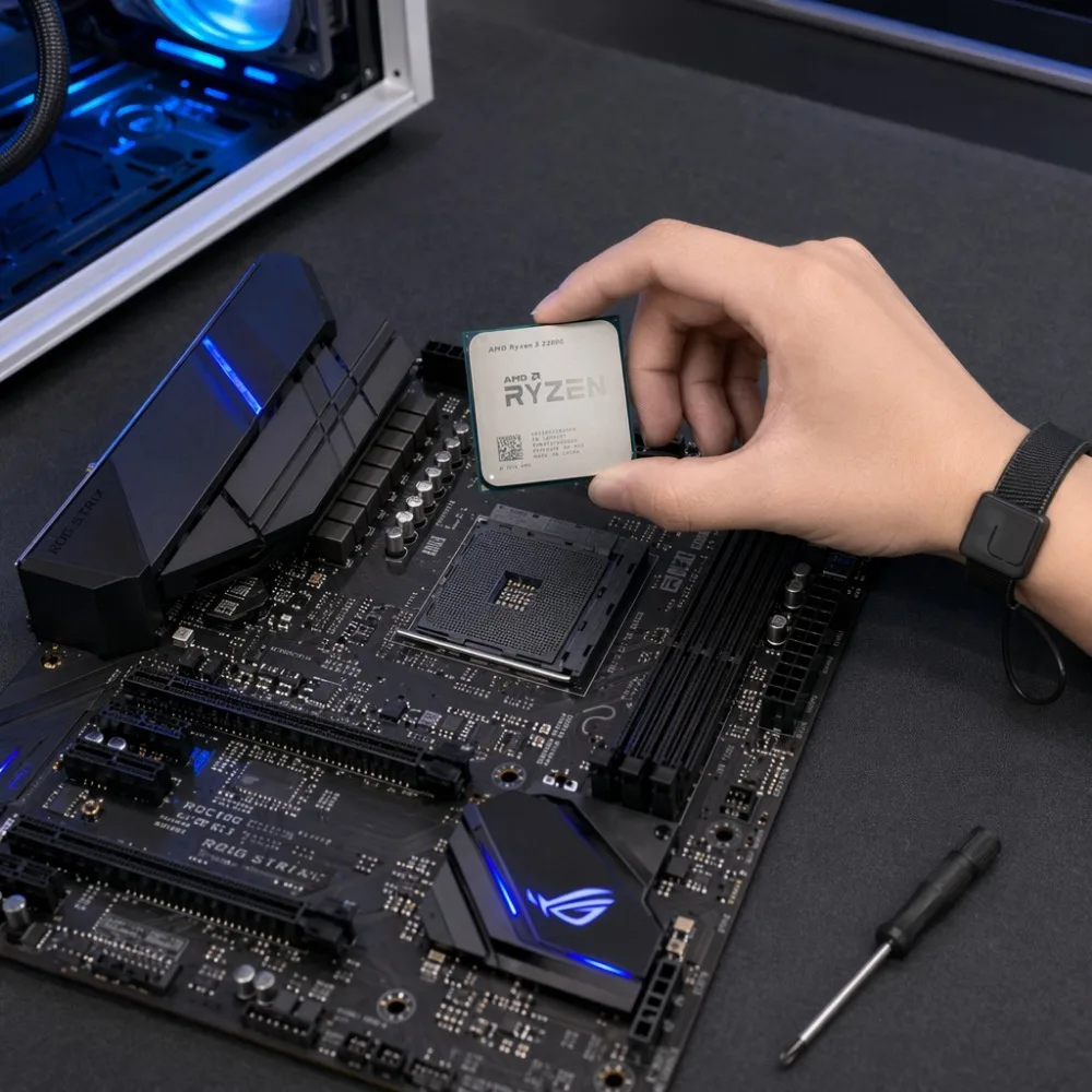 AM4 Processor AMD R3 2200G PRO 2200G Integrated Vega 8 Graphics 65W TDP Quad Core Chip For Mini ITX HTPC Office Workstation view 4
