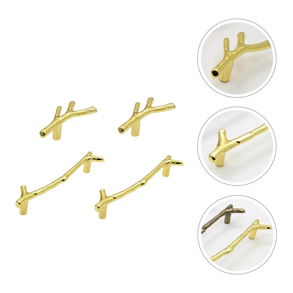 

4pcs Branch Shaped Knobs Decorative Handles Drawer Pulls Furniture Accessories Cabinet Door Hardware Durable Corrosion