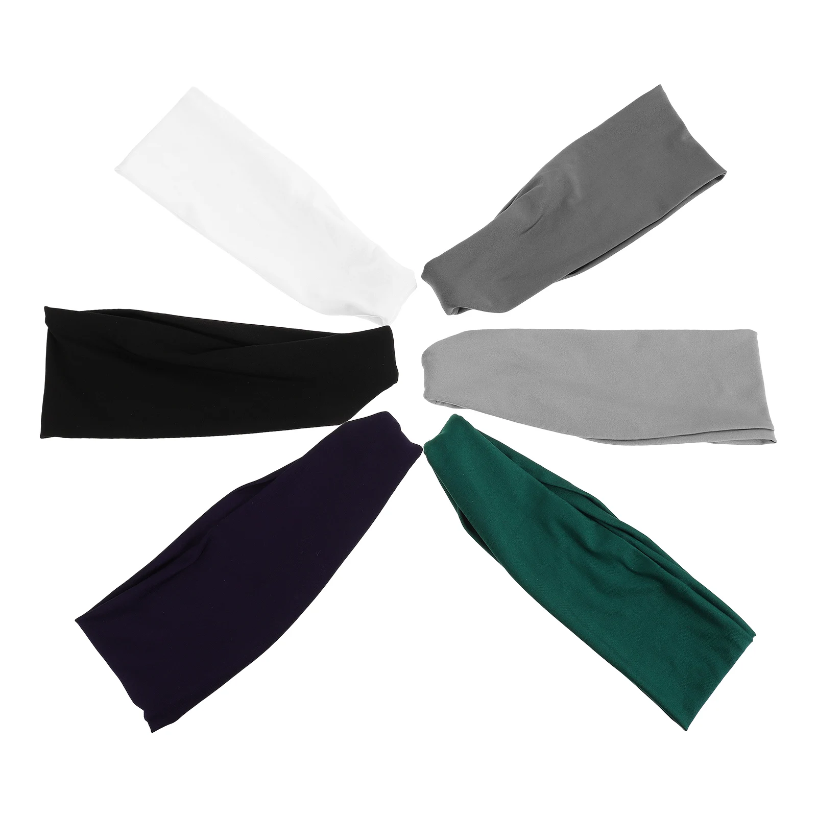 

6pcs Sports Headbands Men Sweat Absorption Yoga Fitness Running Elastic Cooling Bandana Bike Accessories Workout Sweatbands
