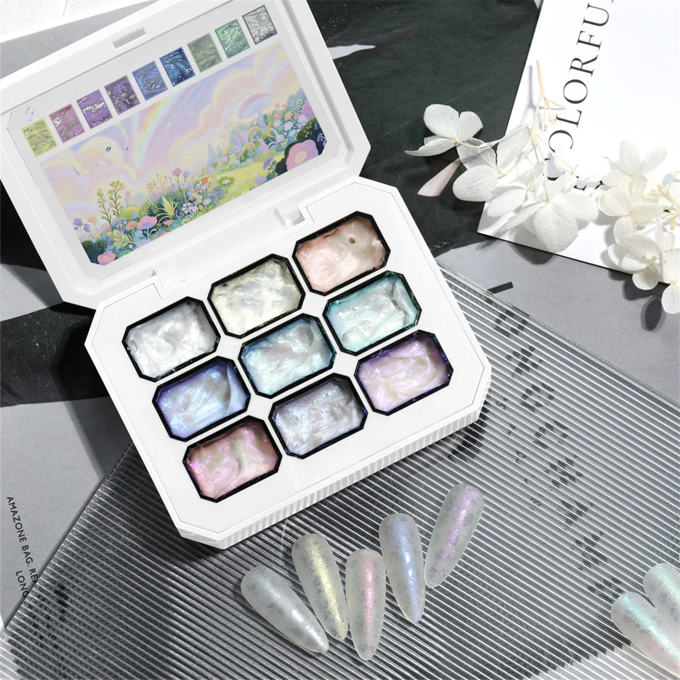 1pc Satin Gel Solid Patting Gel Printing Transfer Aurora Gel Nail Polish Soak Off UV&LED Art Jewelry Party Christmas Y2K INS