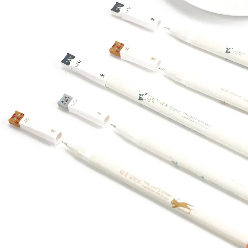 

50 шт., полный шприц с надписью Lovely Kitty 0,38 мм, студенческие принадлежности, каваи, школьные принадлежности, канцелярские принадлежности, гелевые ручки