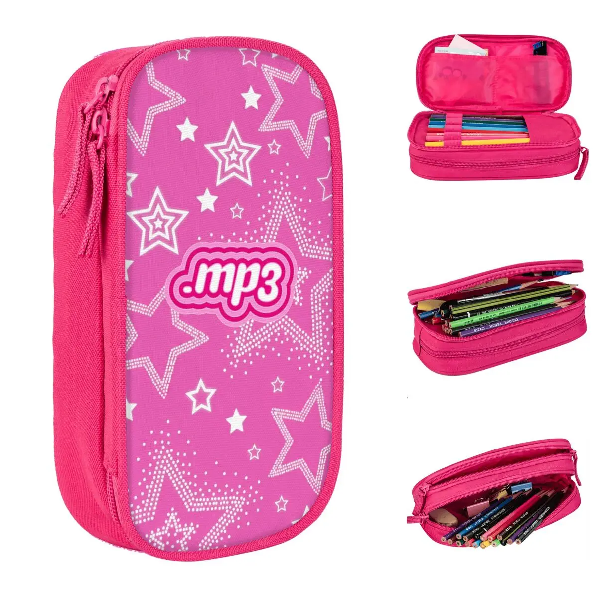 Classic Emilia Mernes MP3 Pencil Case Pencilcases Pen Box for Student Big Capacity Bag Students School Zipper Stationery